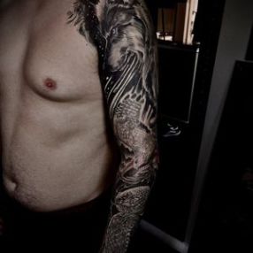 Custom tattoo cover-up by The Emperor of Cover-Ups, Arlington TX