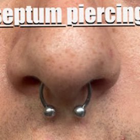 septum Piercing by The Emperor of Cover-Ups, Arlington TX