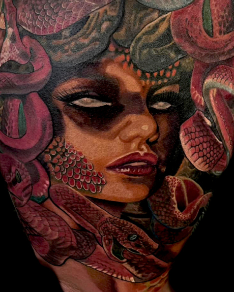 realism medusa tattoo Waxahachie