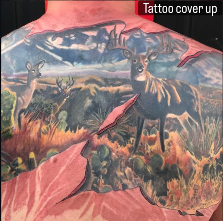 Professional tattoo cover-up near Fort Worth TX by Pistol Pete’s Tattoo Saloon