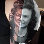 mom portrait tattoo pistol petes tattoo saloon tattoo by pete salais best tattoo artist texas Tattoo shop tattoo studio 